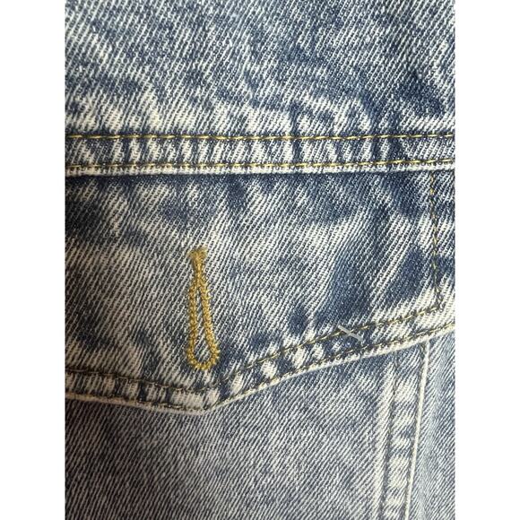 Denim Jean Jacket Women's Unbranded Size XL Patches Ribbon Details - Picture 4 of 10